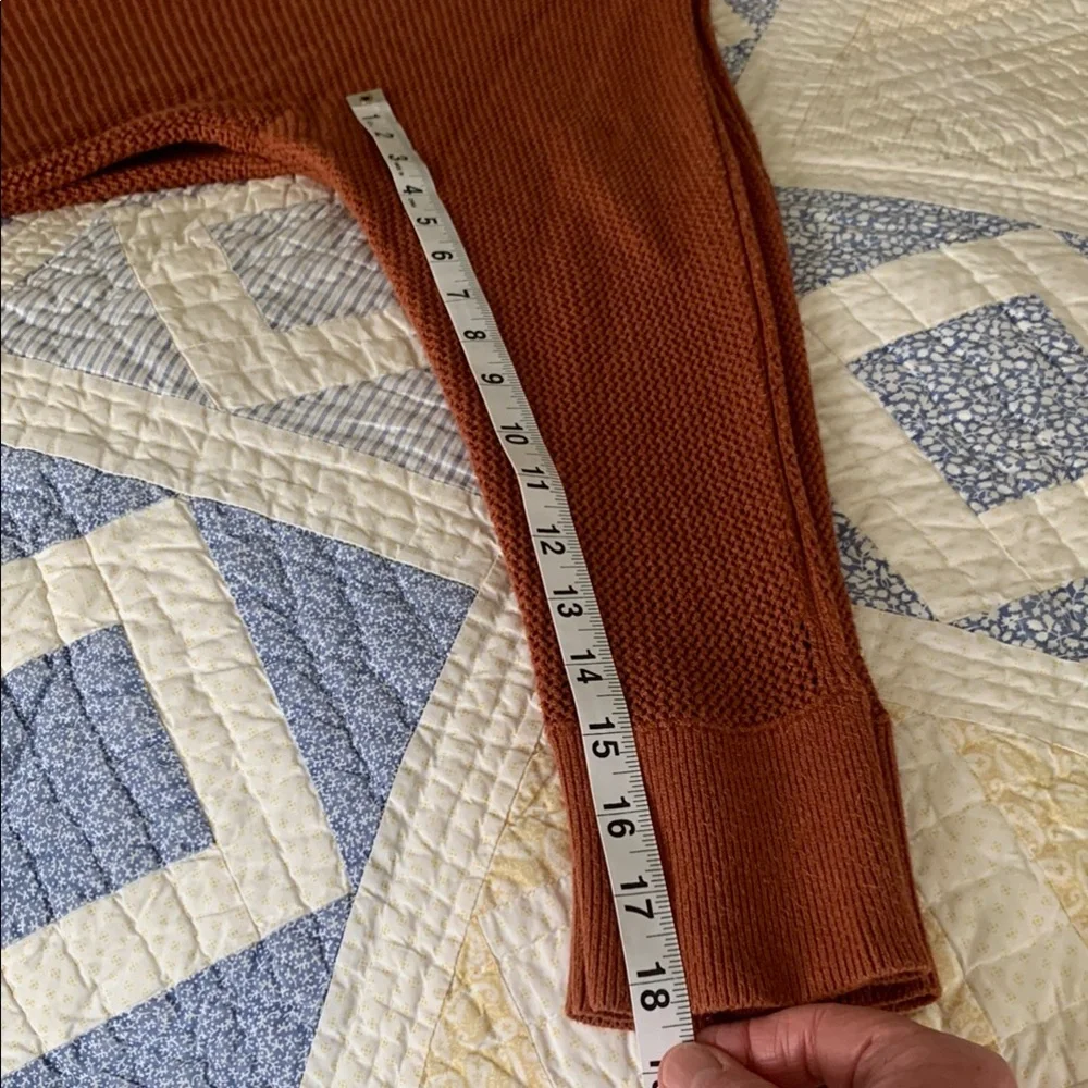 Prologue Rust/Brown Crewneck Sweater with Ribbed Texture - Picture 6 of 9